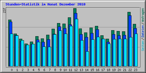 Stunden-Statistik im Monat Dezember 2010