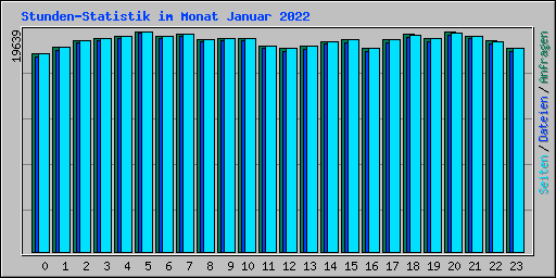 Stunden-Statistik im Monat Januar 2022